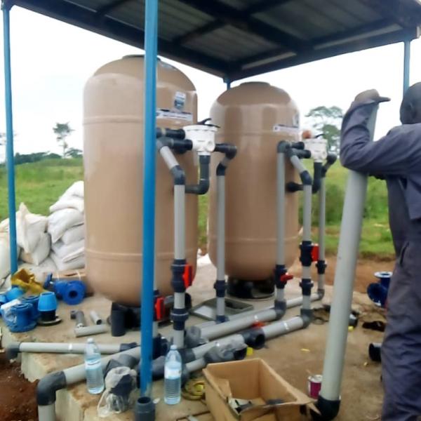 Filtration of raw lake water 30000 Litres per hour Along shores of lake Victoria